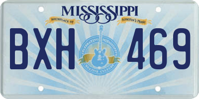 MS license plate BXH469