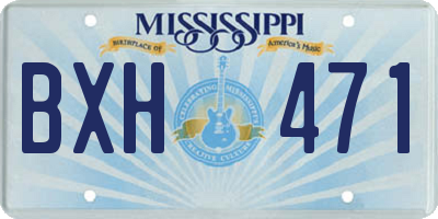 MS license plate BXH471