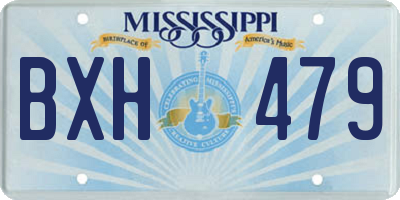 MS license plate BXH479