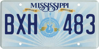 MS license plate BXH483