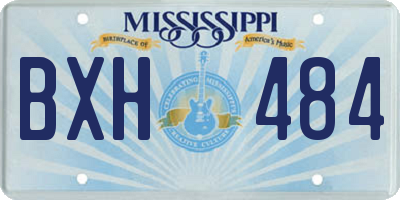 MS license plate BXH484