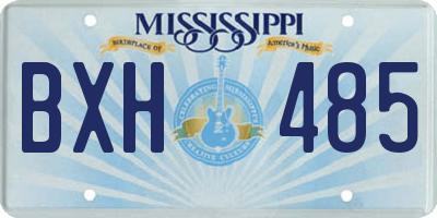 MS license plate BXH485