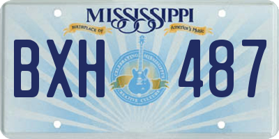 MS license plate BXH487