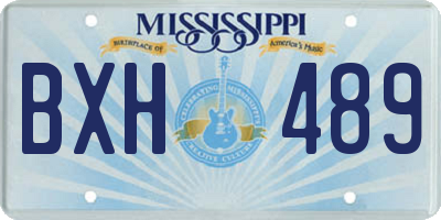 MS license plate BXH489