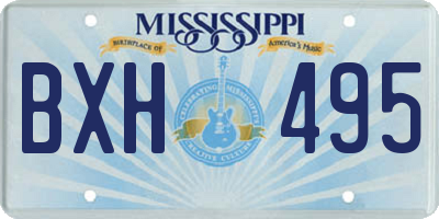 MS license plate BXH495