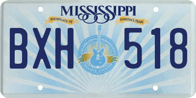 MS license plate BXH518