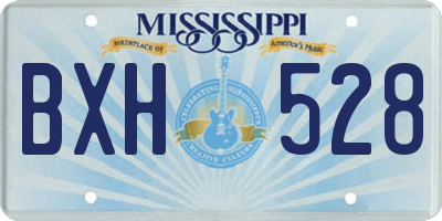 MS license plate BXH528
