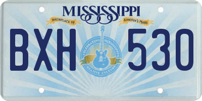 MS license plate BXH530