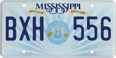 MS license plate BXH556