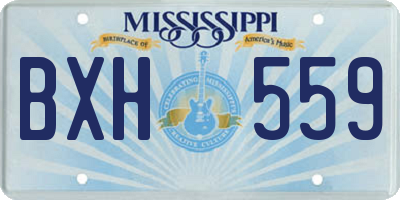 MS license plate BXH559