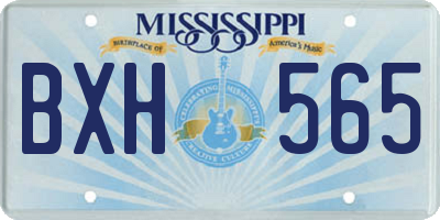 MS license plate BXH565