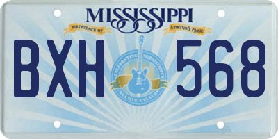 MS license plate BXH568