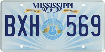 MS license plate BXH569