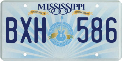 MS license plate BXH586