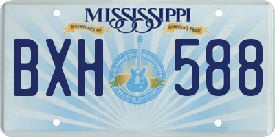 MS license plate BXH588