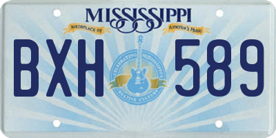 MS license plate BXH589