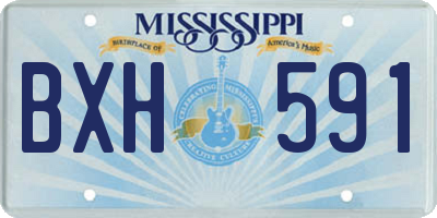 MS license plate BXH591