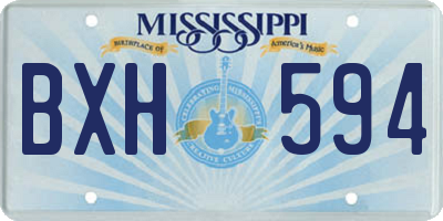 MS license plate BXH594