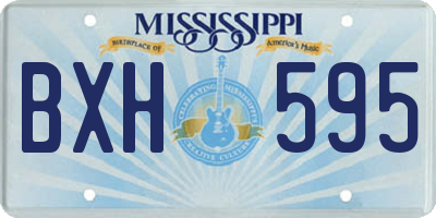 MS license plate BXH595