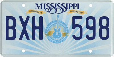 MS license plate BXH598