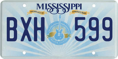 MS license plate BXH599