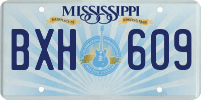 MS license plate BXH609