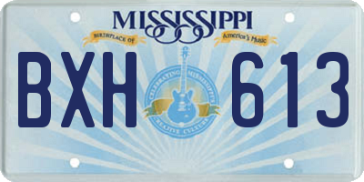 MS license plate BXH613