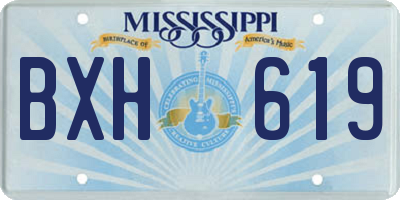 MS license plate BXH619