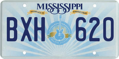 MS license plate BXH620