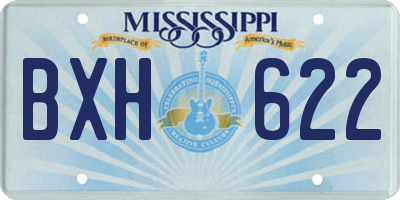 MS license plate BXH622