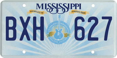 MS license plate BXH627