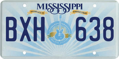 MS license plate BXH638