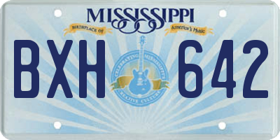 MS license plate BXH642