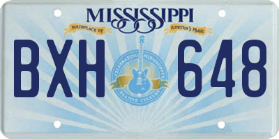 MS license plate BXH648
