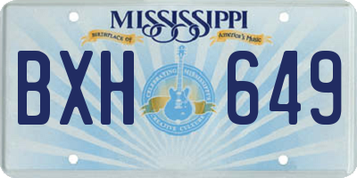 MS license plate BXH649