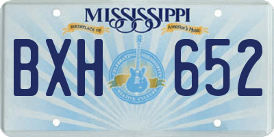MS license plate BXH652