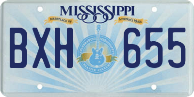 MS license plate BXH655
