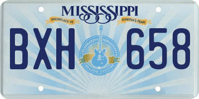 MS license plate BXH658
