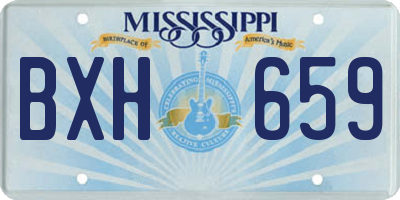 MS license plate BXH659