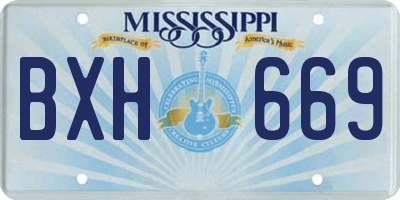 MS license plate BXH669