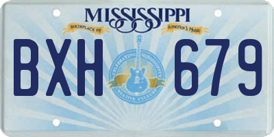 MS license plate BXH679