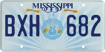 MS license plate BXH682