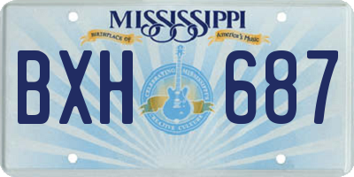 MS license plate BXH687