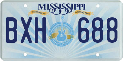 MS license plate BXH688