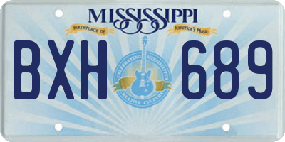 MS license plate BXH689