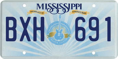 MS license plate BXH691