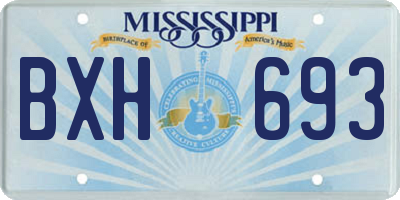 MS license plate BXH693