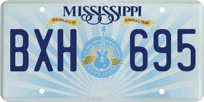 MS license plate BXH695