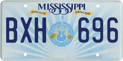 MS license plate BXH696