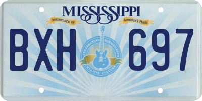 MS license plate BXH697